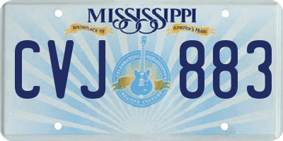 MS license plate CVJ883