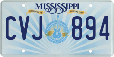 MS license plate CVJ894