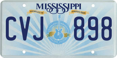MS license plate CVJ898