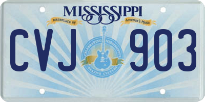MS license plate CVJ903
