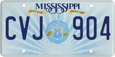 MS license plate CVJ904