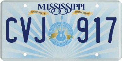 MS license plate CVJ917