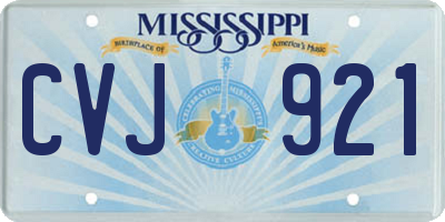 MS license plate CVJ921