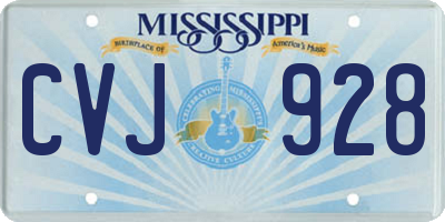 MS license plate CVJ928