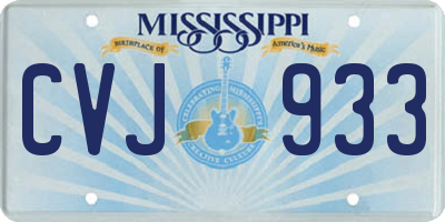 MS license plate CVJ933