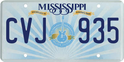 MS license plate CVJ935