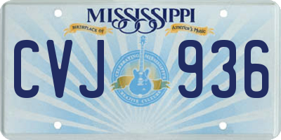 MS license plate CVJ936
