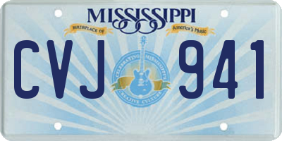 MS license plate CVJ941