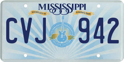 MS license plate CVJ942