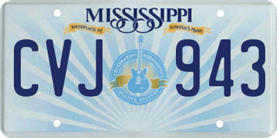 MS license plate CVJ943