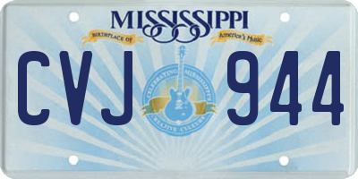MS license plate CVJ944