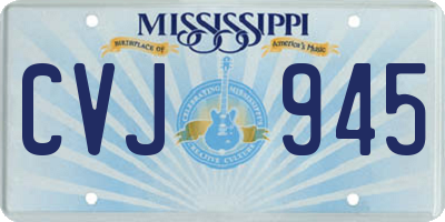 MS license plate CVJ945
