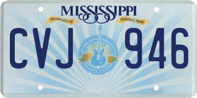MS license plate CVJ946