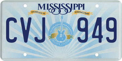 MS license plate CVJ949