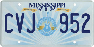 MS license plate CVJ952