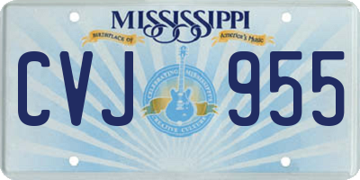 MS license plate CVJ955