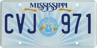 MS license plate CVJ971
