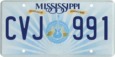 MS license plate CVJ991