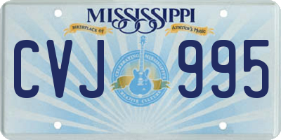 MS license plate CVJ995
