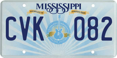 MS license plate CVK082