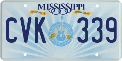 MS license plate CVK339