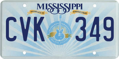 MS license plate CVK349