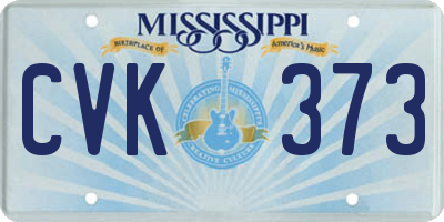MS license plate CVK373