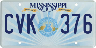 MS license plate CVK376
