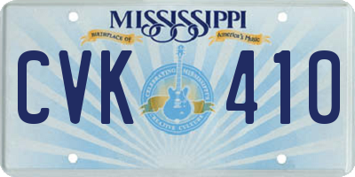 MS license plate CVK410