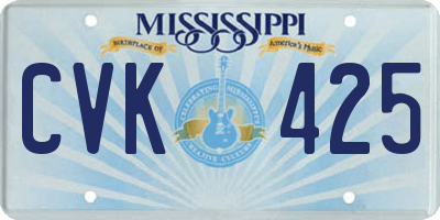 MS license plate CVK425
