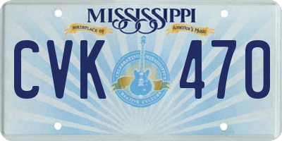 MS license plate CVK470
