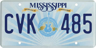 MS license plate CVK485