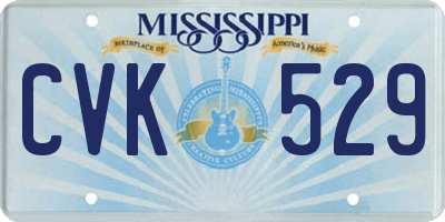 MS license plate CVK529