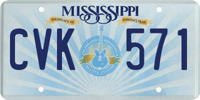 MS license plate CVK571