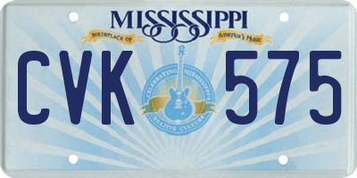 MS license plate CVK575