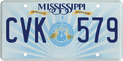 MS license plate CVK579