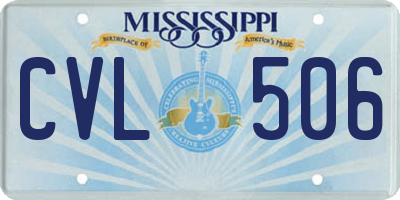 MS license plate CVL506