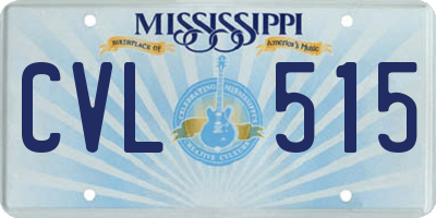 MS license plate CVL515