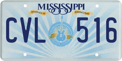 MS license plate CVL516