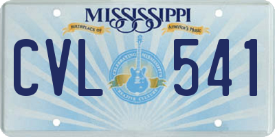 MS license plate CVL541