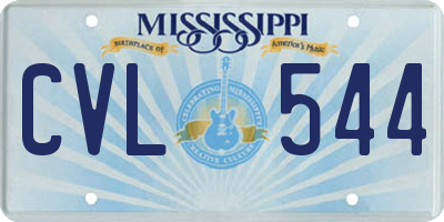 MS license plate CVL544