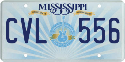 MS license plate CVL556