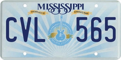 MS license plate CVL565