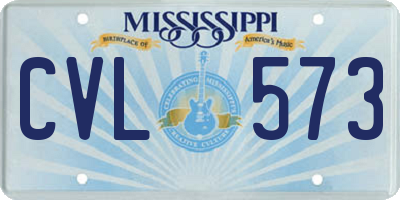 MS license plate CVL573