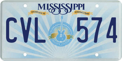 MS license plate CVL574