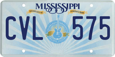 MS license plate CVL575