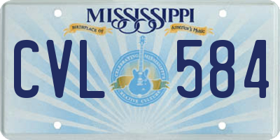 MS license plate CVL584