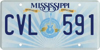 MS license plate CVL591