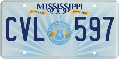 MS license plate CVL597