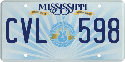 MS license plate CVL598